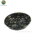 Black Round Plastic Snack Food Serving Storage Box